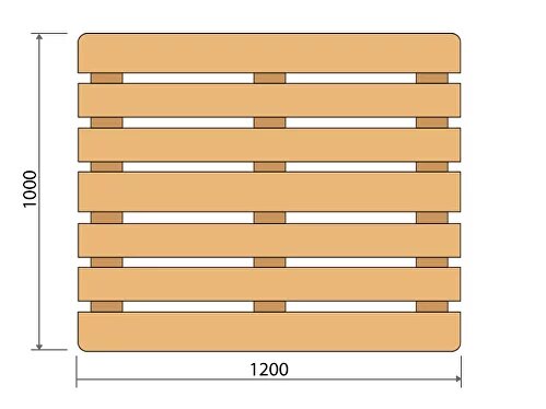 Размеры финпаллета (FIN)
