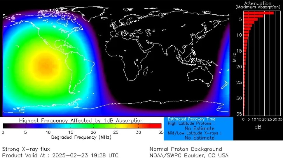 Вспышка на солнце X2.0 вызвала отключение радиосвязи в Тихом океане