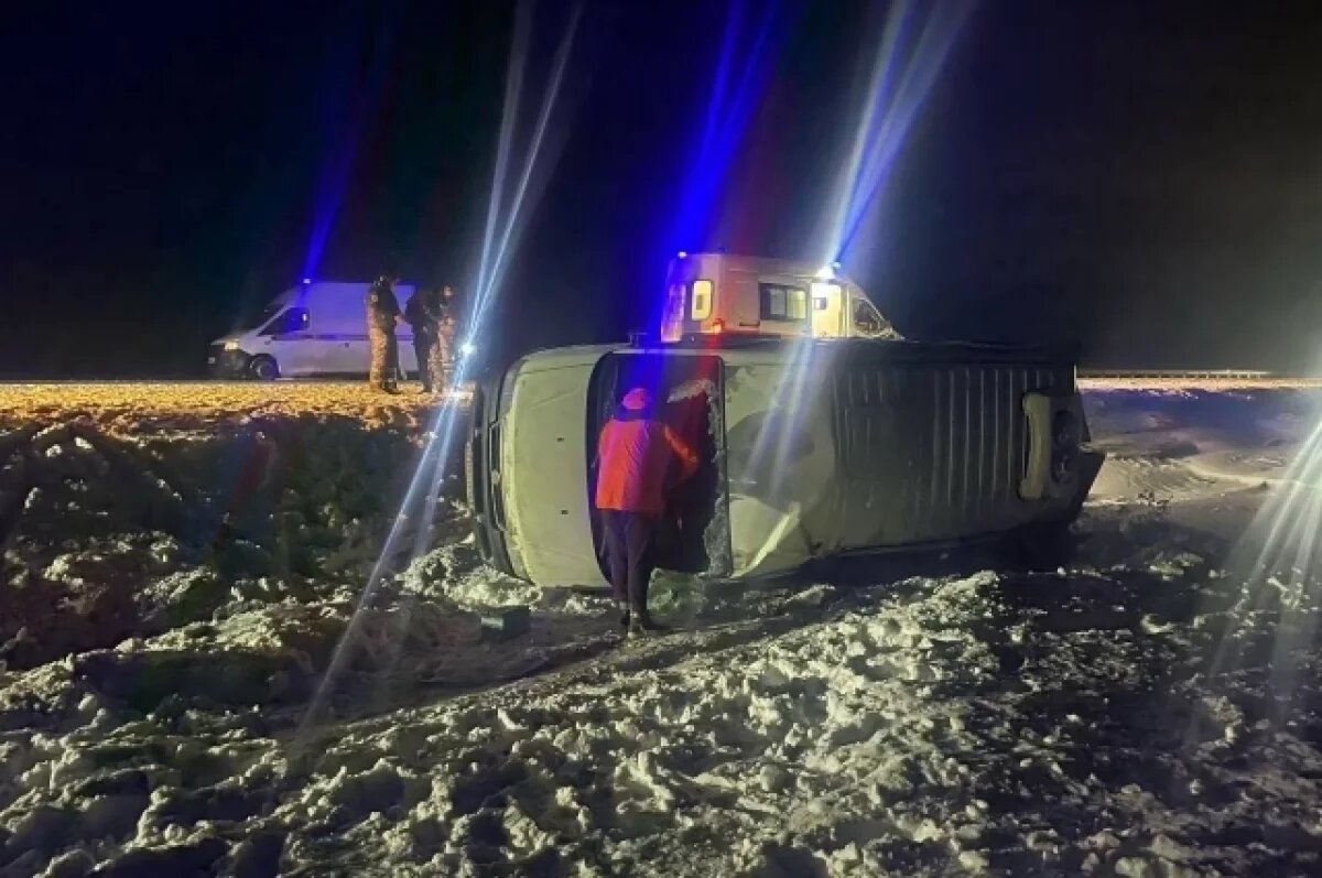    В Краснодарском крае опрокинулась маршрутка и пострадали шесть человек