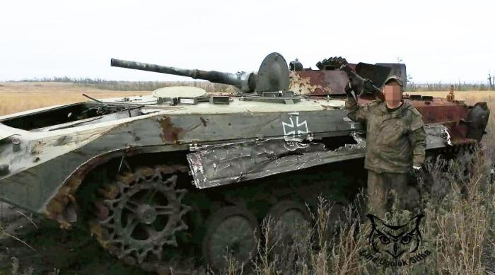 Уничтоженная украинская БМП-1 в районе н.п. Терны Донецкой области, источник – Телеграм-канал Уголок Ситха
