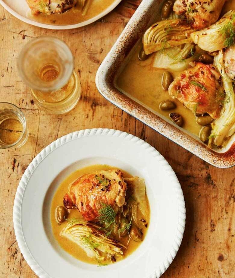 Вариант сервировки цыплёнка.