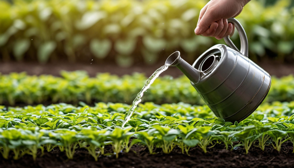 Полив рассады