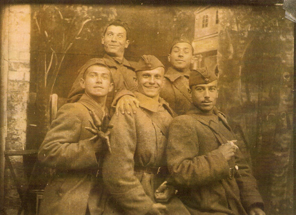 Б.Каменькович, Б.Сичкин, Ю.Тимошенко, Е. Березин и А.Сегал в 1942 году