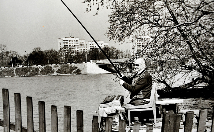 Анатолий Леопольдович Голимбиевский на рыбалке
