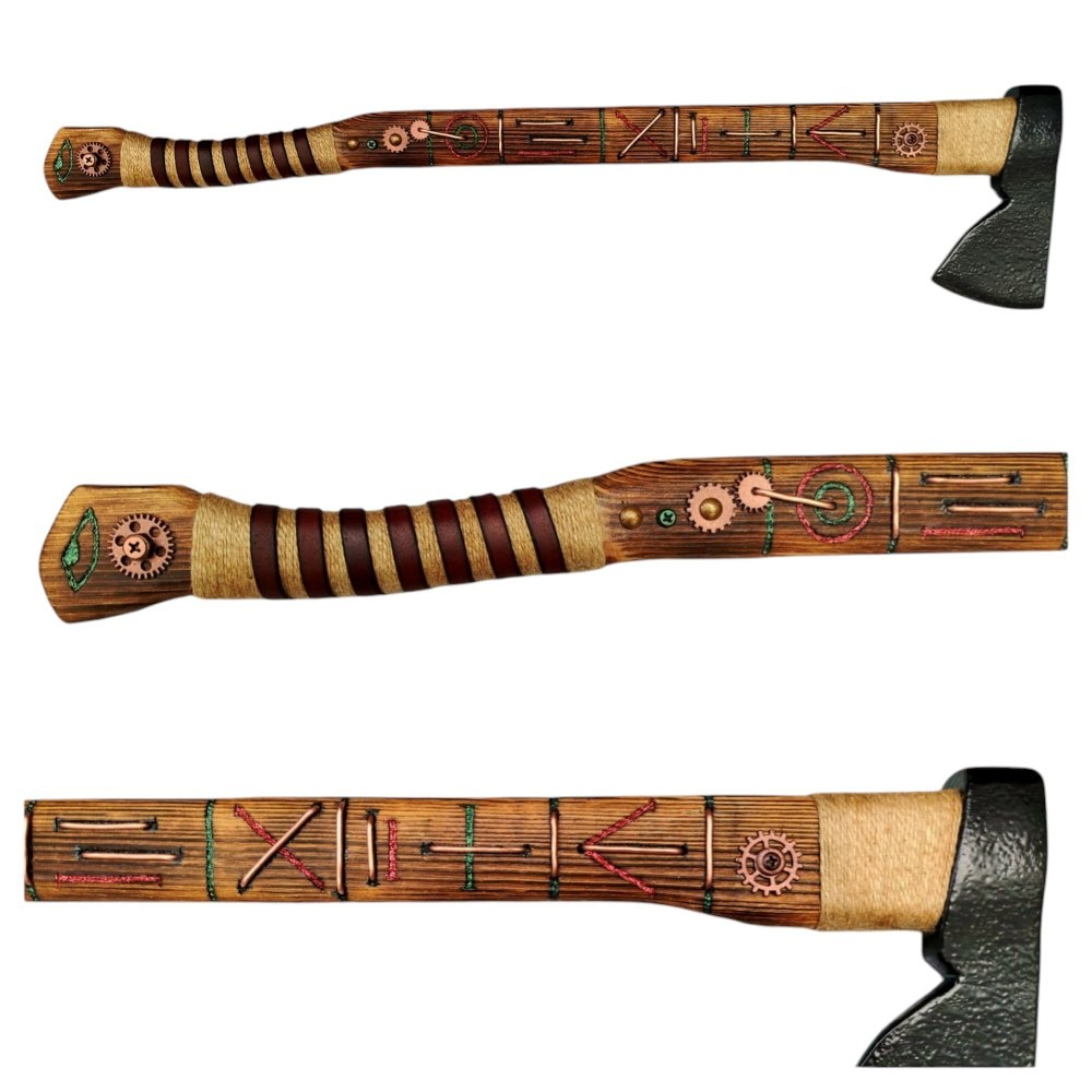 Арт-объект: Топор-Хищник. Техника: Ассамбляж в стиле стимпанк. Художник: Михайленко Д.В