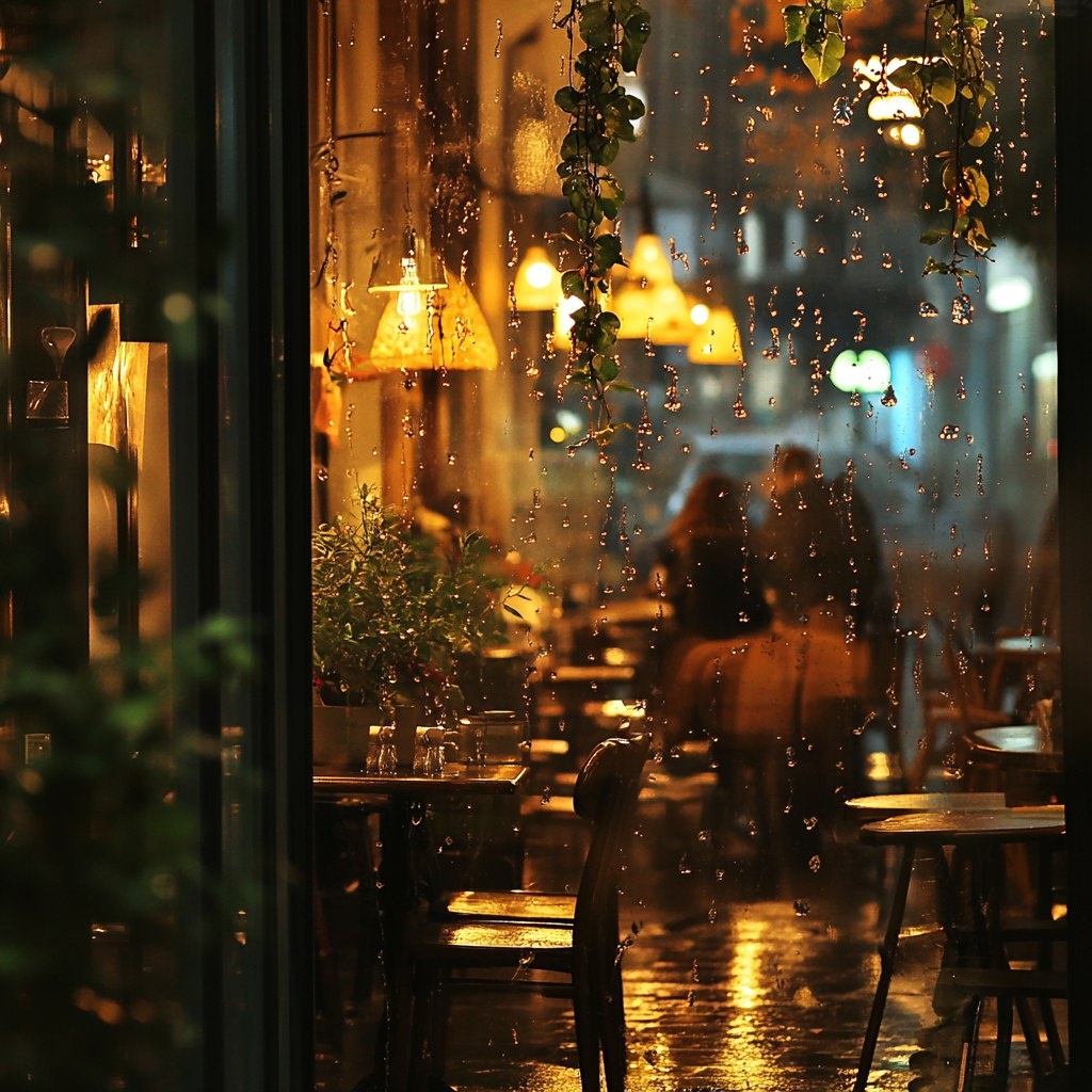 Кафе, но со стороны улицы... Ну что ж, никто и не просил фоткать изнутри. 