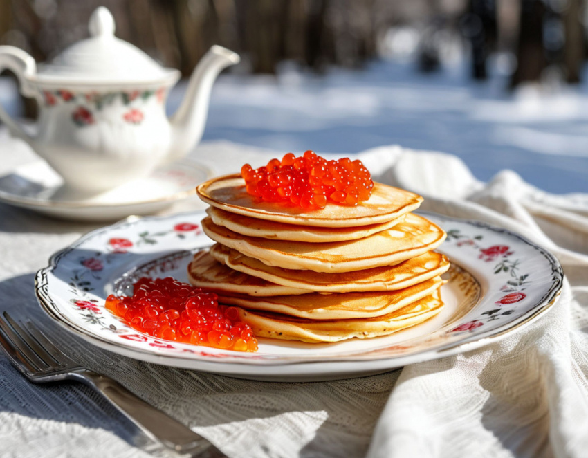 Блины с икрой — вкус праздника и достатка!