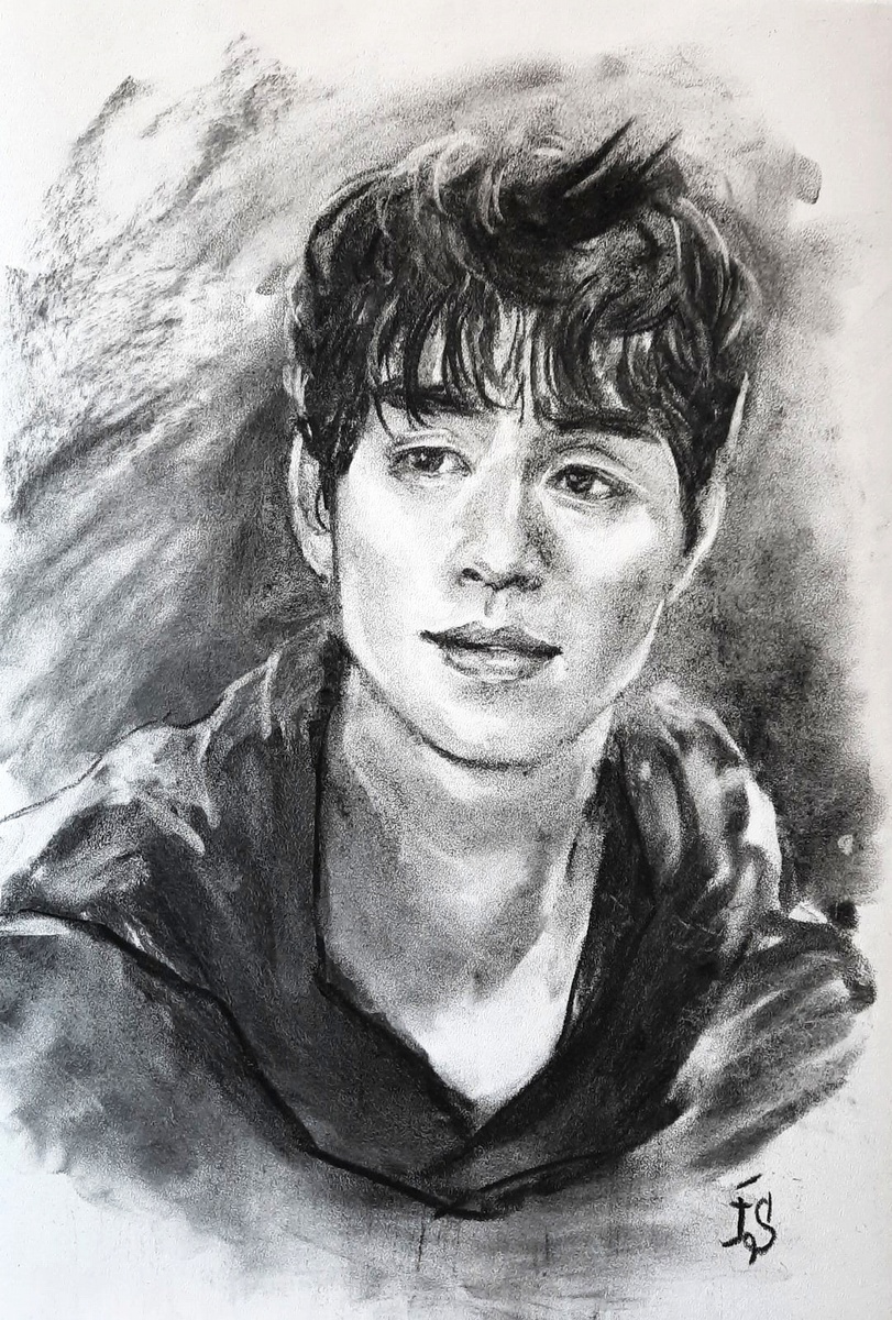 Акварельная бумага, уголь, 30х40, 2022