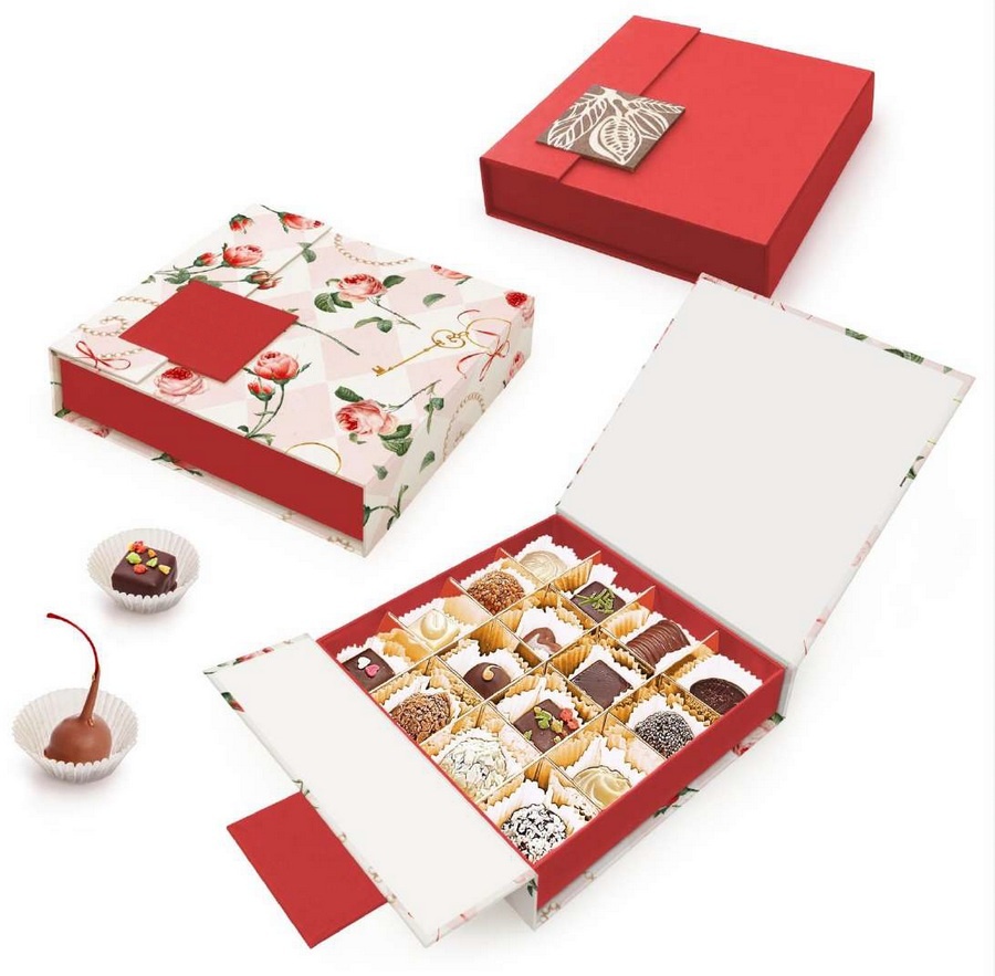 Конфеты ручной работы в дизайнерских коробках на 8 Марта