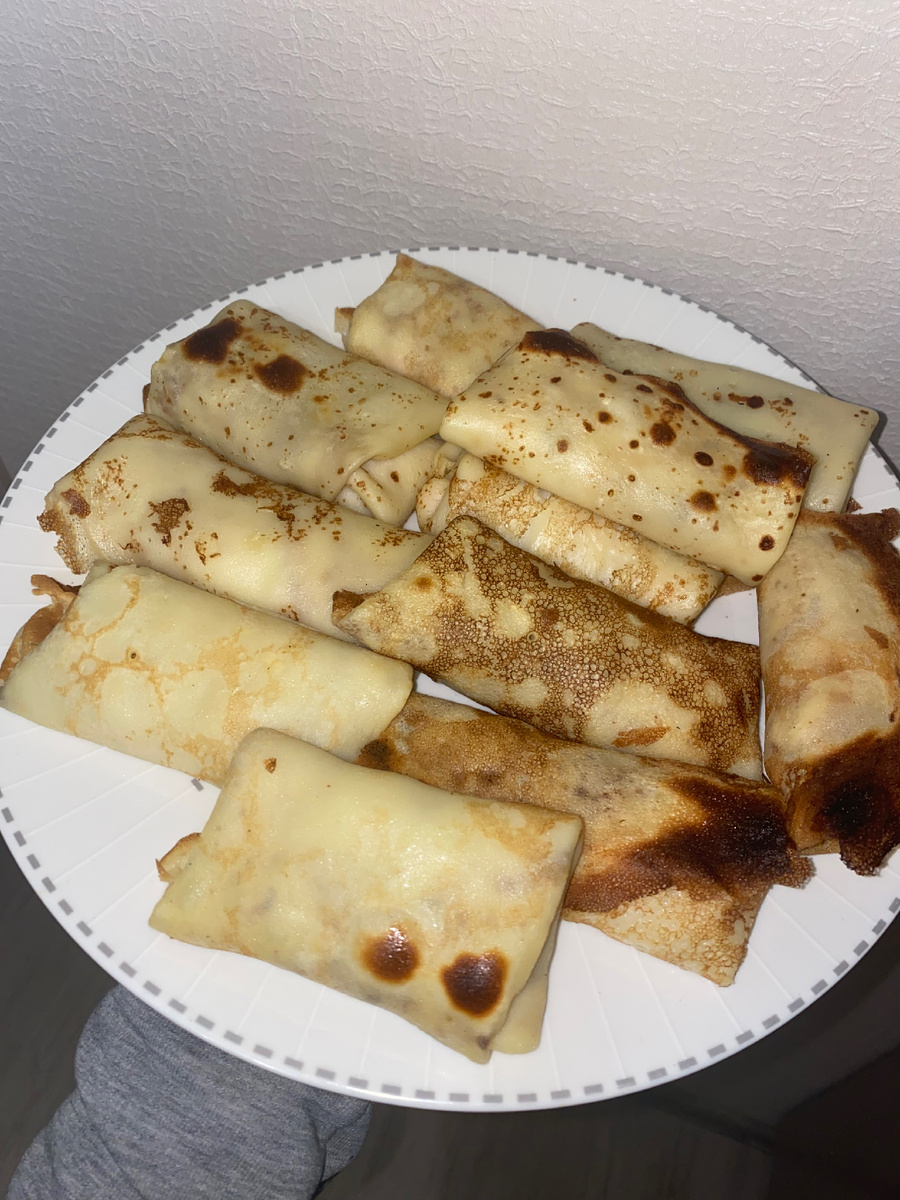 Блины с начинкой как в пицце