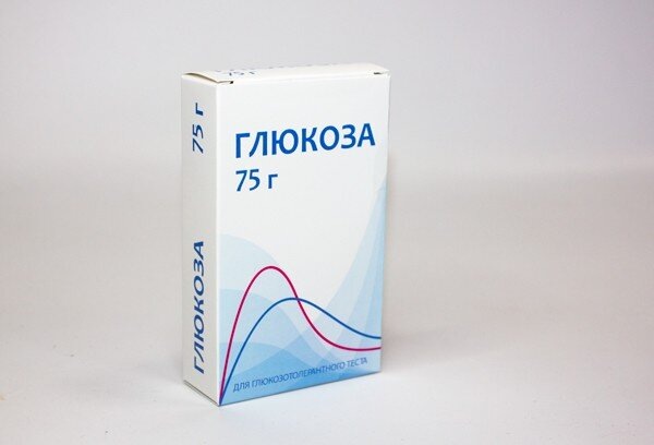 Так выглядит порошок глюкозы для проведения ПГТТ.