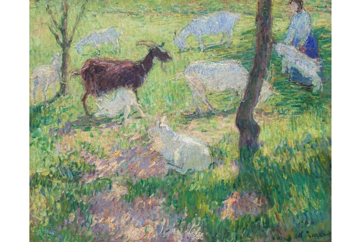 Николай Тархов. Козы на пастбище. 1904. Собрание галереи Наши художники, Москва