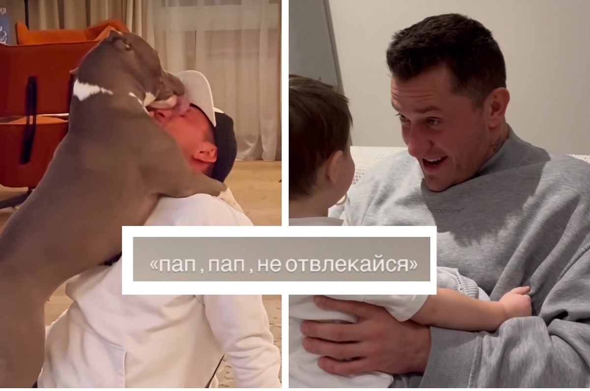 Павел Прилучный даже на работу возит свою семью. Фото: социальные сети.