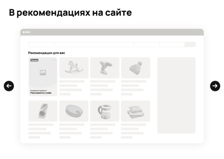 Где будет показываться реклама профиля на Авито?