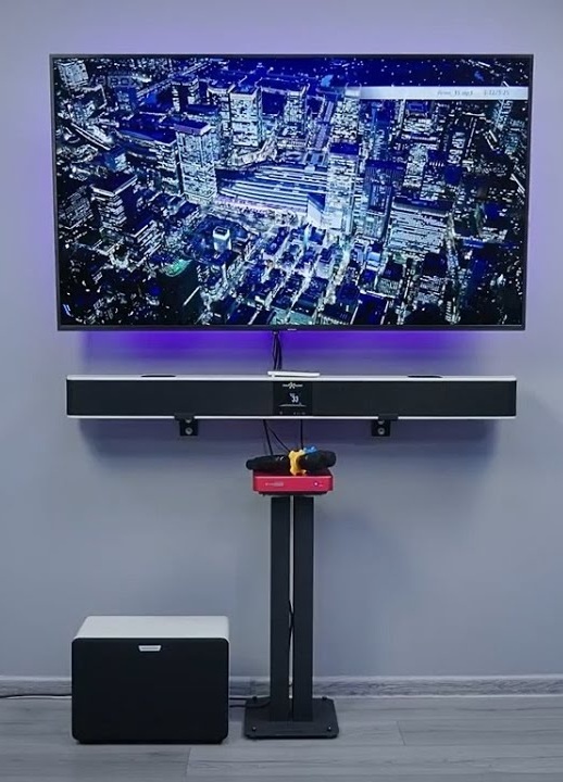 Если хотите более плоскую караоке систему, рекомендуем обратить внимание на караоке комплекты EvoBox с саундбаром EvoSound bar 2.1