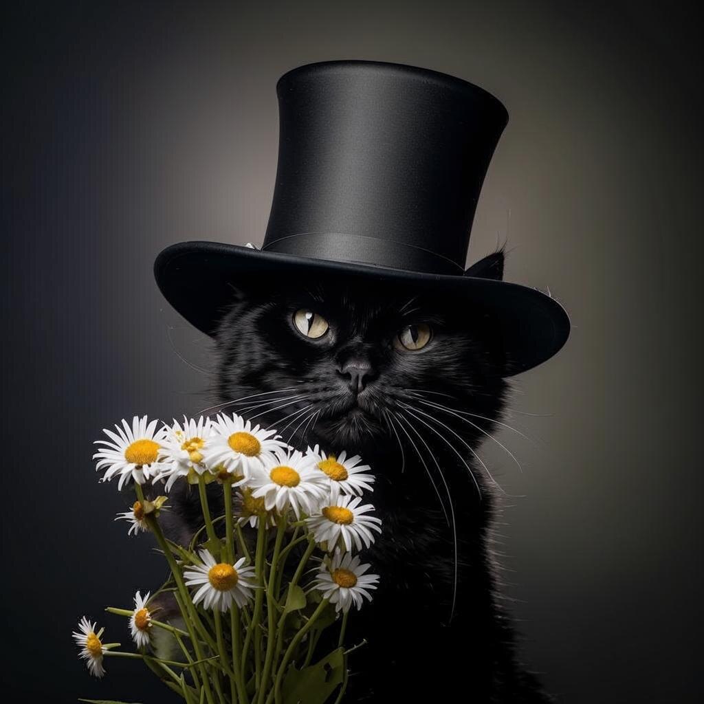 кот ромашки