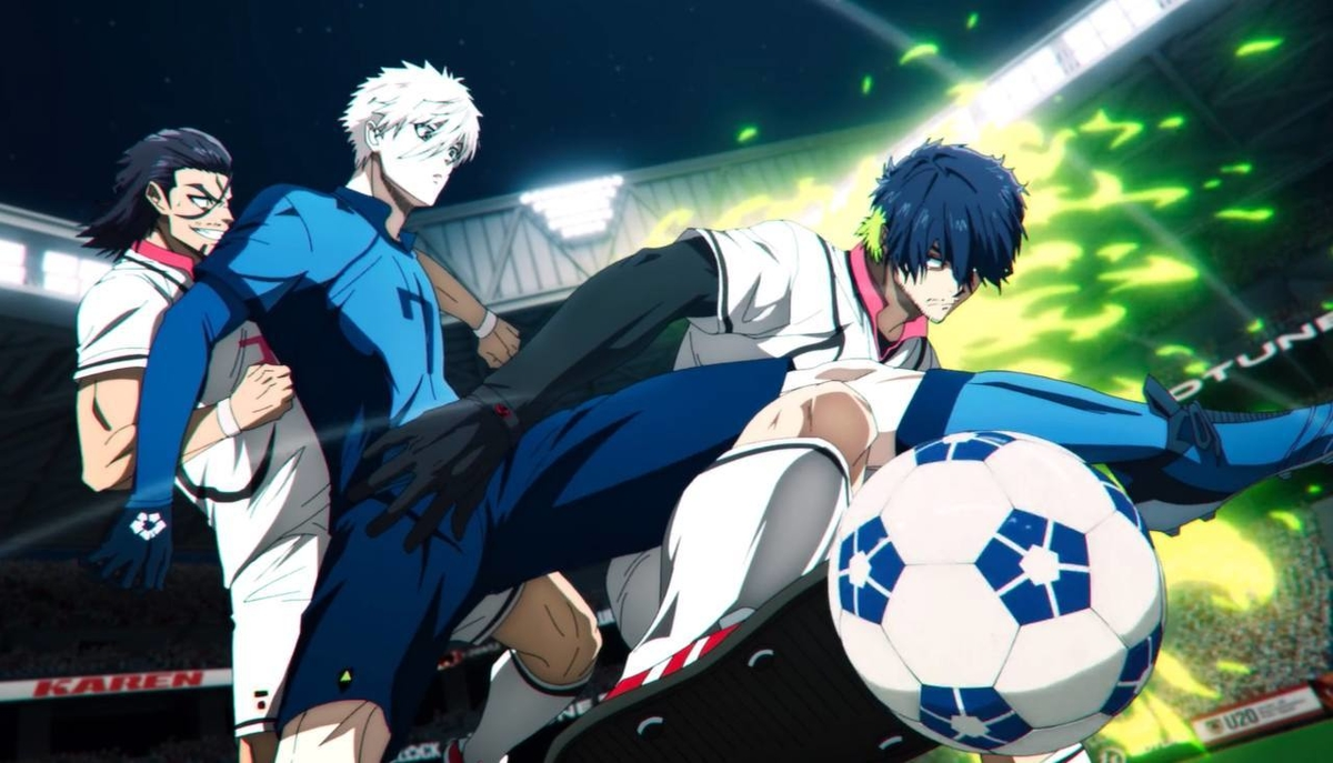 Кадр из аниме "Блю Лок: Синяя Тюрьма"