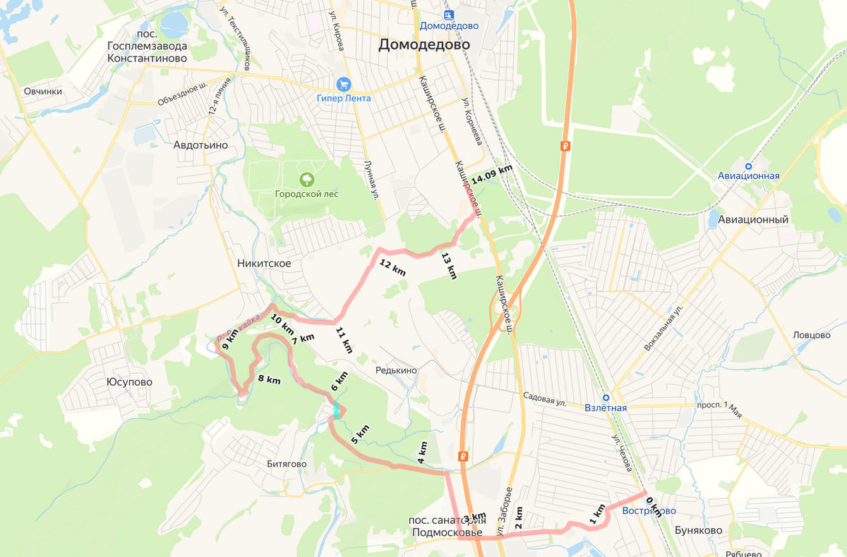 Маршрут "Вдоль Рожайки", RuTrail