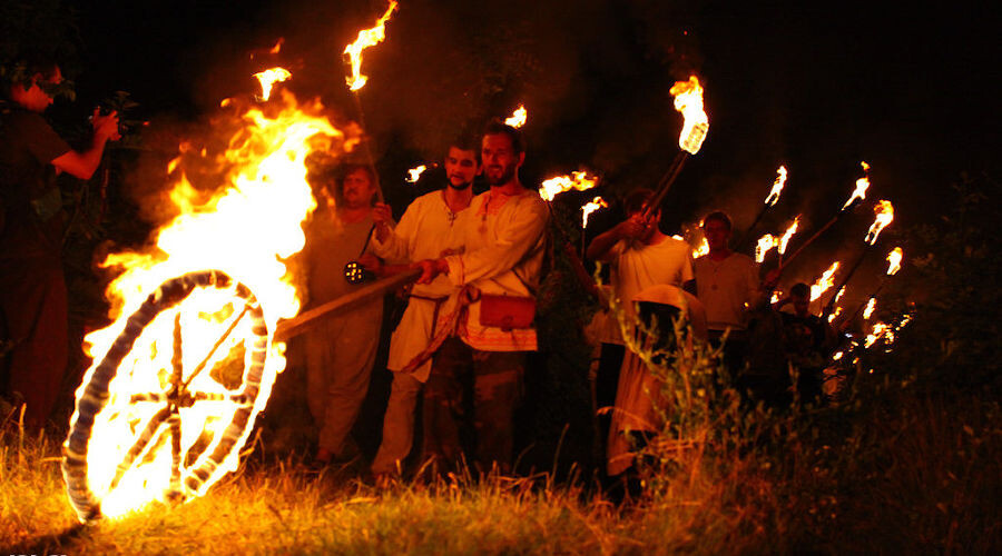 Огненое колесо на масленицу 