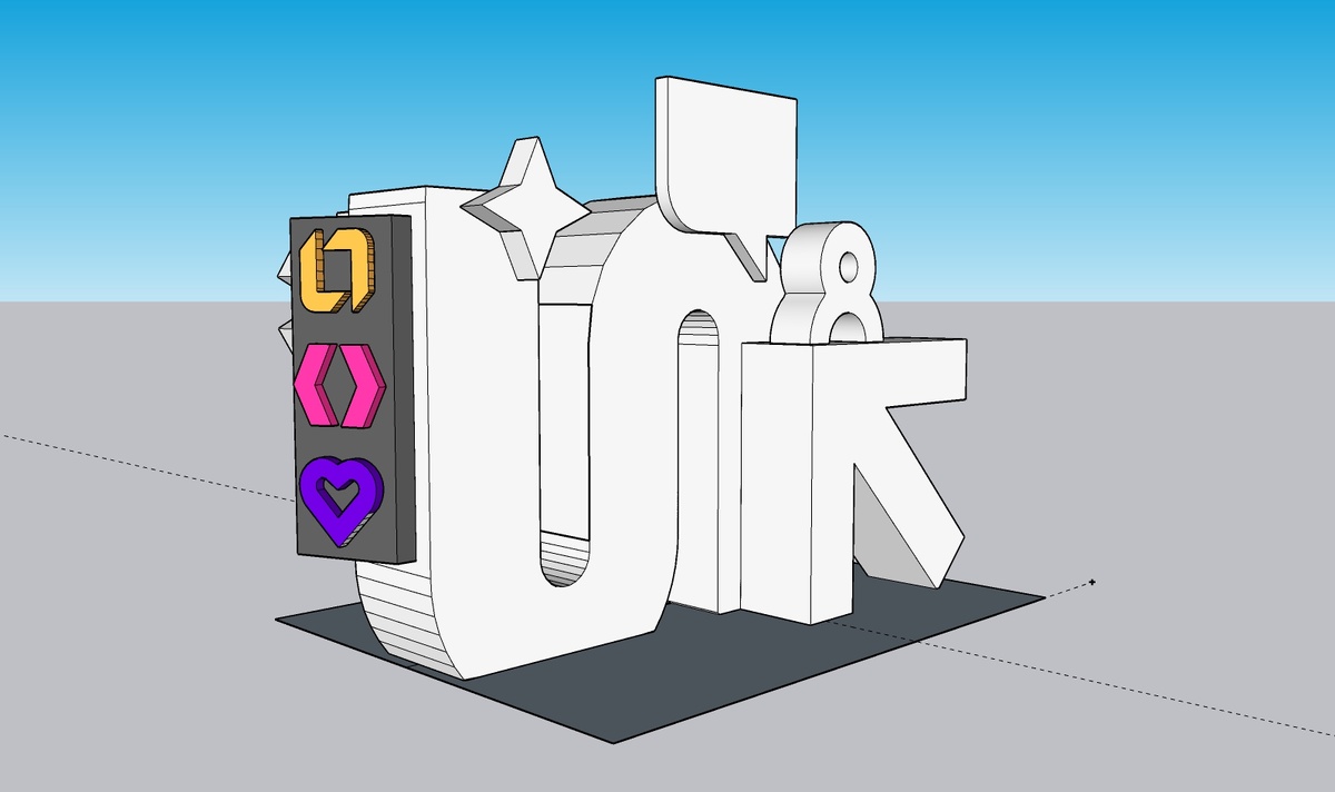 Макет арт-объекта из пенокартона под скрайбин