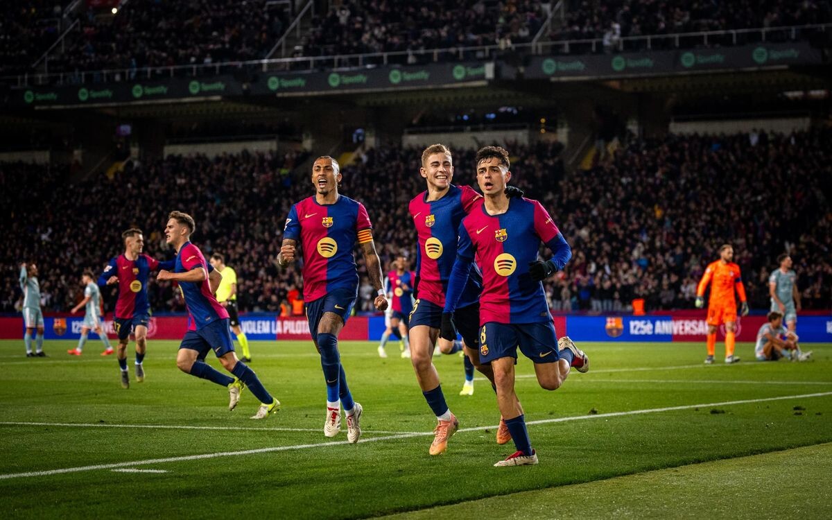 Гол Педри на 30-ой минуте