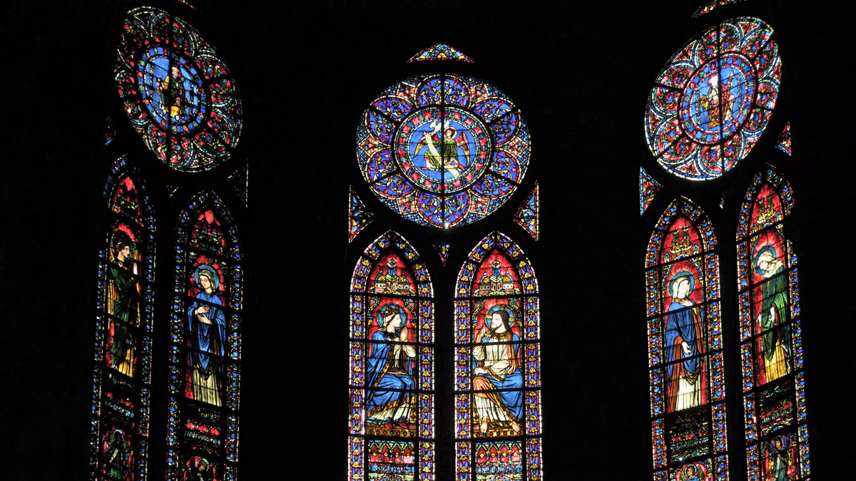 Витражи собора Парижской Богоматери в Париже, фотография 2008 года. Источник: AUBERT/SIPA / SIPA.