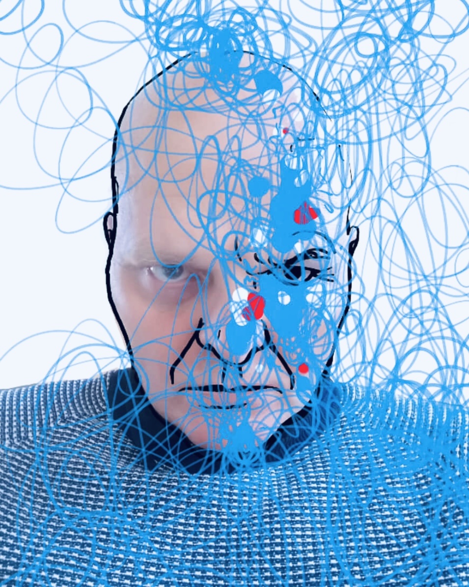 Автопортрет Халльгрима Хельгасона. Сделан телефоном