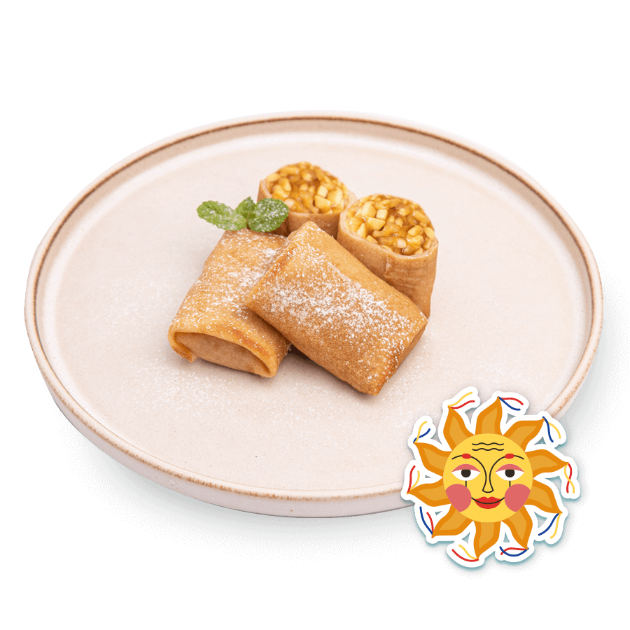 Блины с яблоком, изюмом