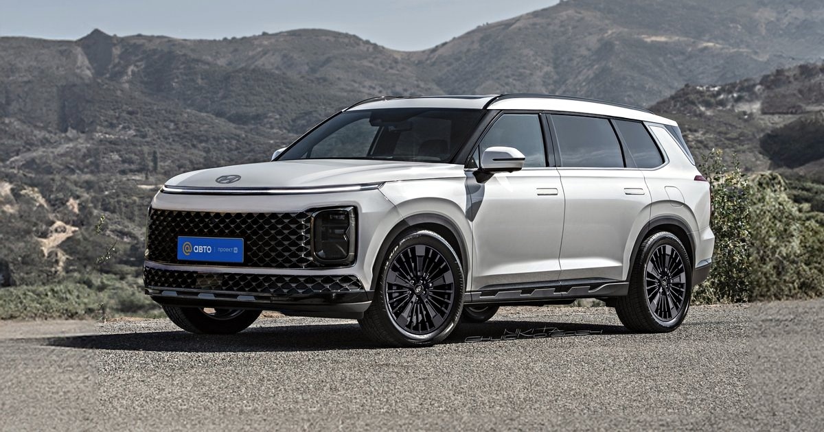 Hyundai Palisade Hybrid 2025 вид спереди 
