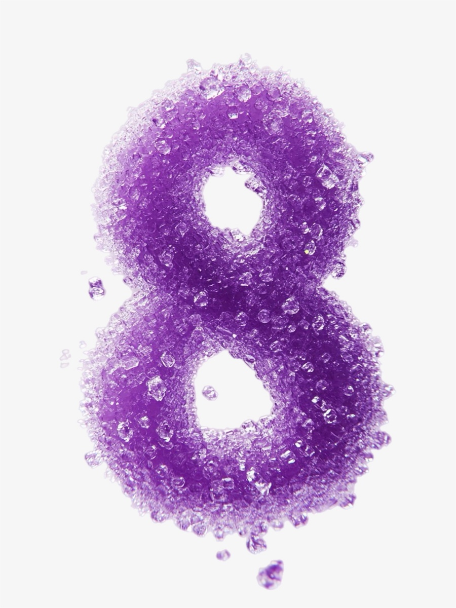 Цифра «8» из сахарного мармелада 