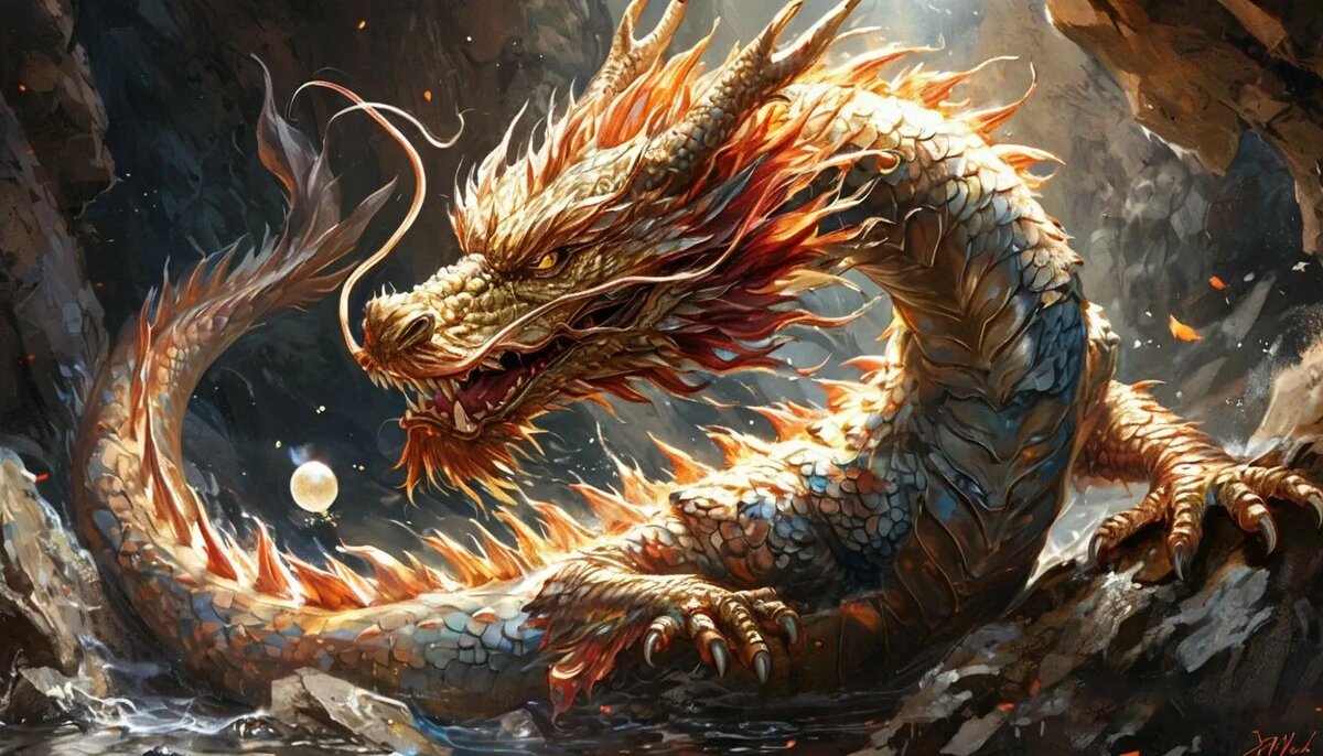 Древние легенды гласят, что драконы хранили в своих сокровищницах редкие и волшебные драконьи жемчужины. Эти огромные, сияющие перлы, излучающие свет, который мог осветить целый дом, были символом могущества и магии