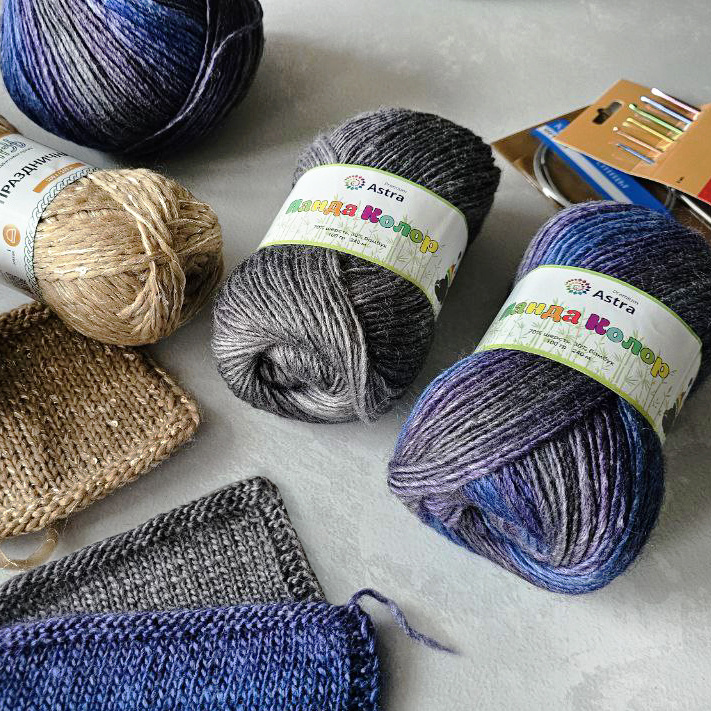 Обзор пряжи и инструментов для вязания