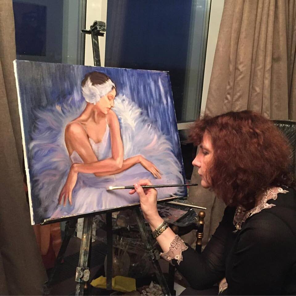 Елена Вагнер Федосеева за работой. 2016.