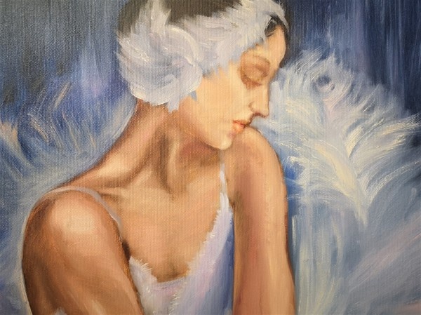 ЕВФ. Одетта ( фрагмент), холст, масло, 50х60, 2016, Москва.