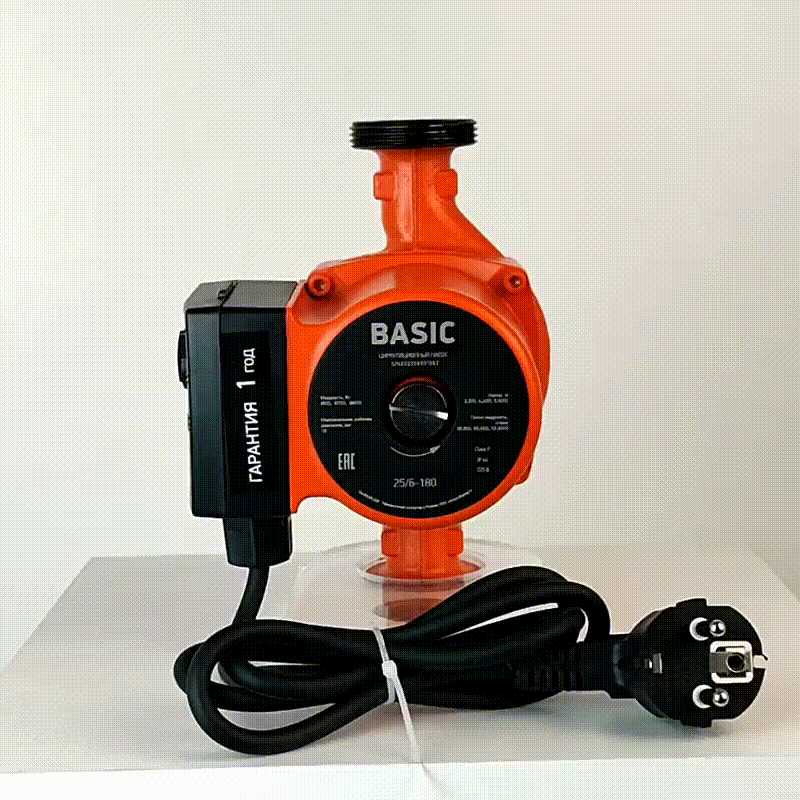 Насос циркуляционный для отопления 25/4 - PROFLINE Basic 180 mm (гайки + кабель)