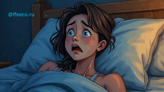Девушка проснулась после страшного сна