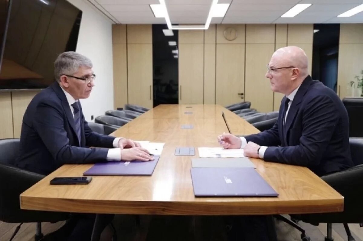    Тульский губернатор Дмитрий Миляев встретился с Дмитрием Чернышенко