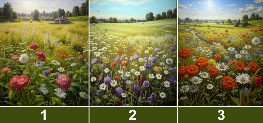 Выберите один из цветочных лугов