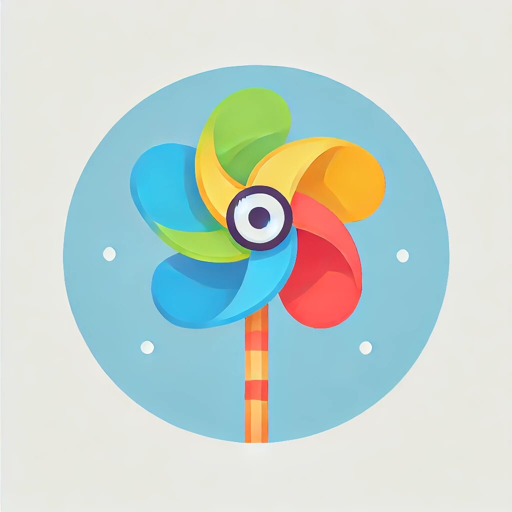 Вертушка для изучения воздуха в детском саду.