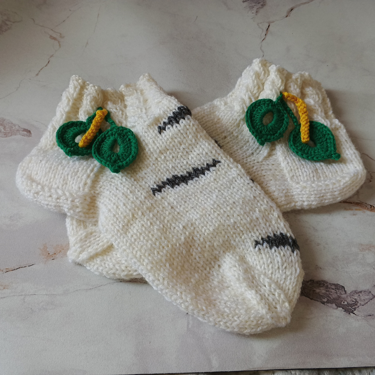 Мои готовые носочки "Берёзка"