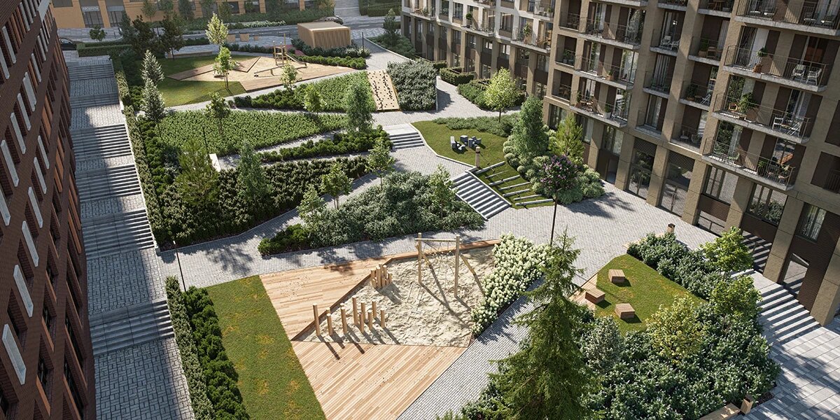 Это дворы застройщика Брусника