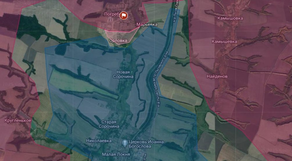    Карта спецоперации. Освобождение Орловки и Погребков.
