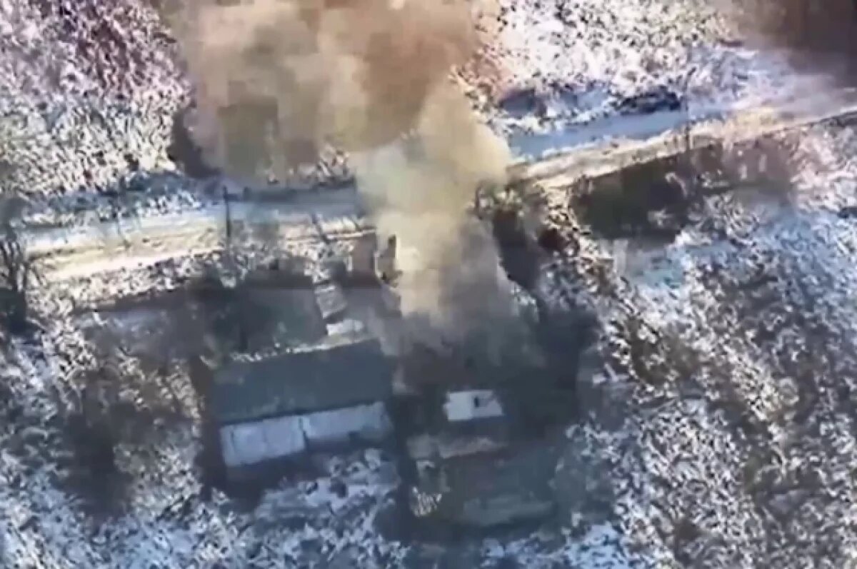    Появились кадры поражения пункта управления БПЛА ВСУ в Сумской области