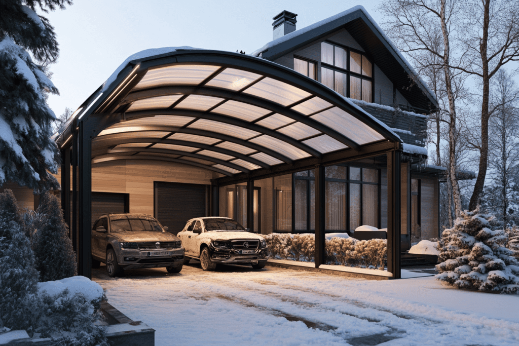    Поликарбонатные навесы от ZMK-Zenit: идеальное сочетание красоты, прочности и экономии для Уфы и окрестностей! ZMK-ZENIT