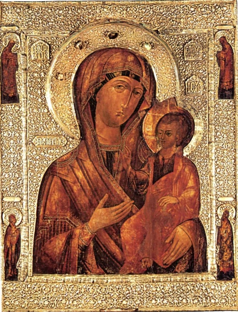 Иверская икона Божией Матери.
Ростов, XVII в. icons.pstgu.ru