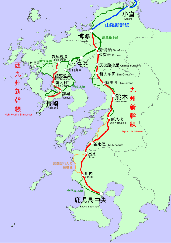 Карта Kagoshima Main Line