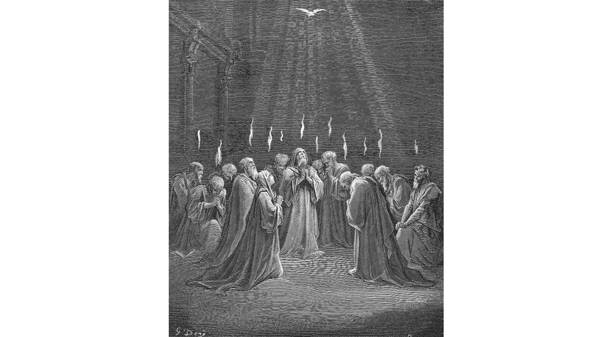 Гюстав Доре. Схождение Духа Святого (Деян.2:1-4).