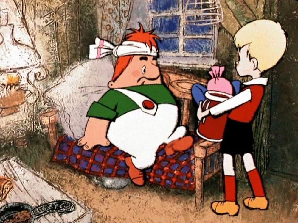 Кадр из мультфильма"Малыш и Карлсон"Фото из Яндекс картинок. 