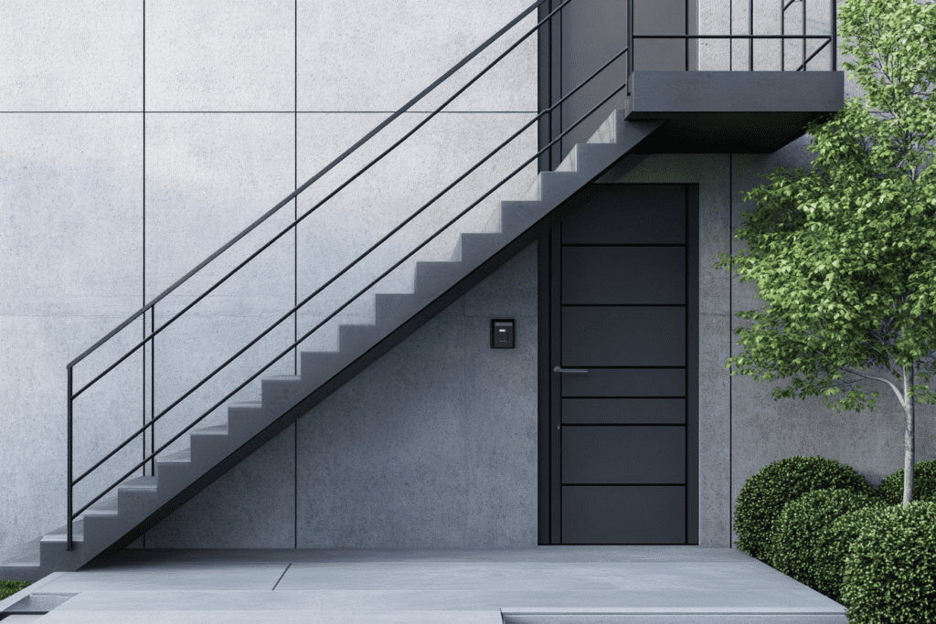    Крыльцо в стиле лофт: как металлические перила и террасная доска создают уникальный уют в Уфе и окружающих районах с ZMK-Zenit ZMK-ZENIT