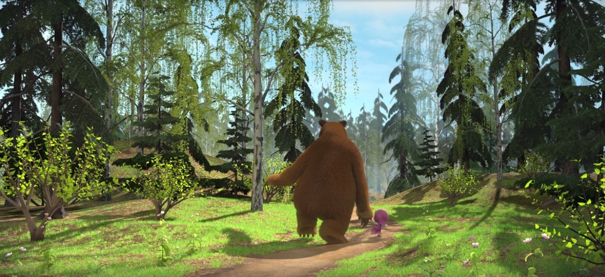 Как здорово нарисовали лес. А ведь это 2009-й год (Кадр из мультфильма)